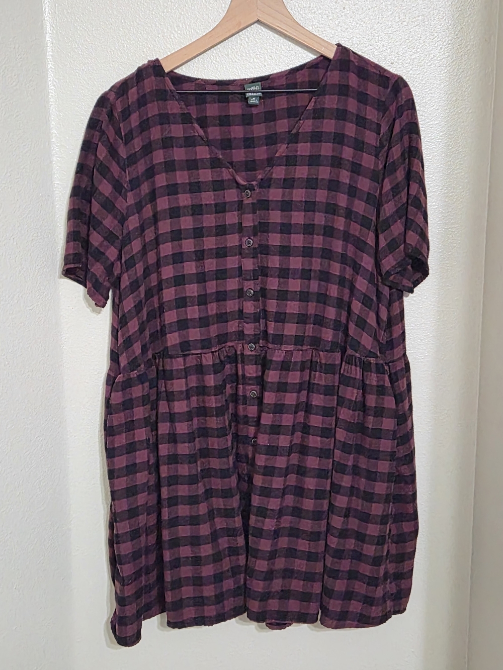 wild fable Purple and Black Plaid Mini Dress